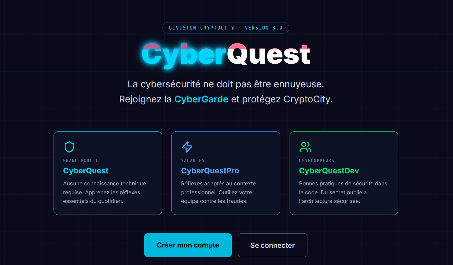 CyberQuest - aperçu principal