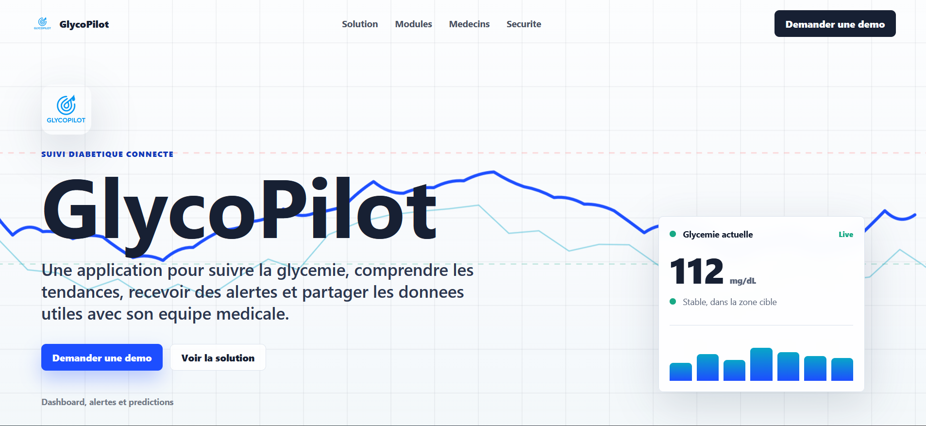 GlycoPilot - aperçu principal